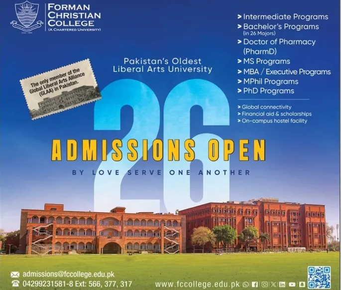 FC College Lahore Admissions 2026 Undergraduate 1 FC College