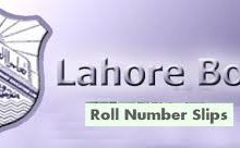 5th Class Roll Number Slip 2026 Lahore Board Online