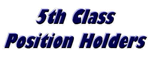 5th Class Position Holders 2026