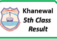 Khanewal Board 5th Class Result 2026