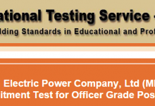 MEPCO Jobs NTS Test Result 2015 29th March Answers Key Officer Grade
