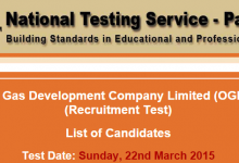 OGDCL NTS Test Result 2015 22nd March Answers Key Jr, Assistant Engineers