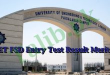 UET Faisalabad Entry Test Result 2026 Merit List
