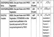 Health Department Punjab Jobs 2016 Medical Officer, Women Medical Officer Form