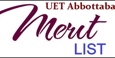 UET Abbottabad Merit List 2026 9 UET Abbottabad Merit List 2026