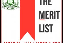 UHS MBBS BDS Merit List 2026