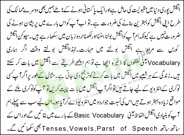 Spoken English Course Online In Urdu Free Download