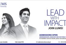 LUMS University Graduate Admission 2026 Apply Online, Last Date