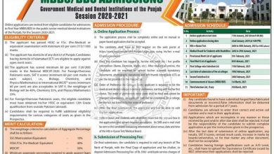 Allama Iqbal Medical College MBBS Admissions 2026-2021