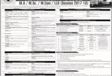 University Of Peshawar UOP Admissions 2026-20