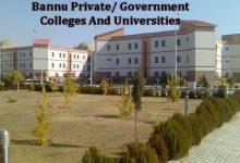 Bannu Private Government Colleges And Universities List
