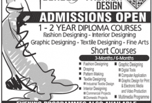 Lahore School Of Fashion Design Admissions 2026 Short Courses Form, Last Date