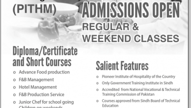 PITHM Karachi Admission 2026 Diploma And Short Courses, Form, Fees