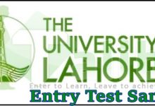 University Of Lahore Entry Test 2026 Sample Paper