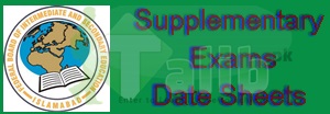 Federal Board Matric Supplementary Date Sheet 2026