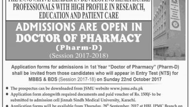 JSMU Institute Of Pharmaceutical Sciences Admission 2026 Pharm-D