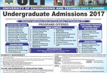 UET Kala Shah Kaku Admission 2026 Undergraduate Form, Last Date, Merit List