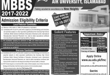 Air University Fazaia Medical College Islamabad Admission 2026 MBBS Form