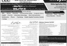 University of Gujrat UOG Rawalpindi Campus Admissions Fall 2026