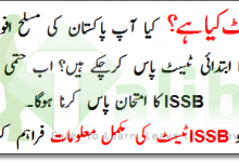 What Is ISSB Test In Pakistan Army, Air Force, Navy