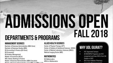 University Of Lahore Gujrat Campus Fall Admission 2026