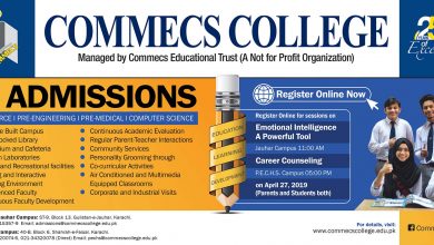 COMMECS College Karachi Admissions 2026 Form Last Date
