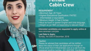 Serene Air Jobs 2026 Female Cabin Crew