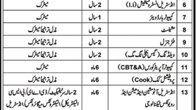 TEVTA 3 Months Short Courses In Lahore 2026-21