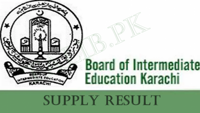 Karachi Board Inter Supply Result 2026 HSC BIEK All Groups