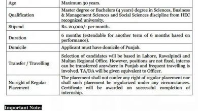 Punjab Education Foundation Internship Program 2026 PEF Registration Form Last Date