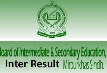BISE Mirpurkhas 11th 12th Class Result 2026