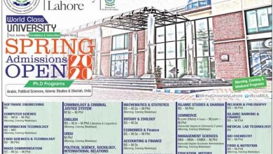 Minhaj University Lahore Spring Admission 2026