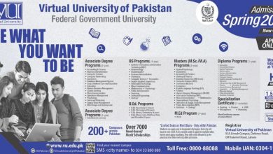 Virtual University Admissions VU Apply Online 2025-26 27 Virtual University Spring Admission 2025