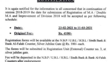 Karachi University MA MSc Private Admission Form 2026