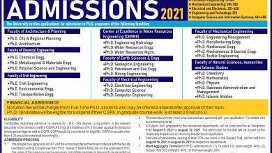 UET Lahore PhD Admission 2026
