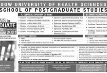 DUHS Postgraduate Admission 2026 DOW University