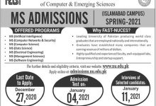 FAST University Islamabad Admissions 2026