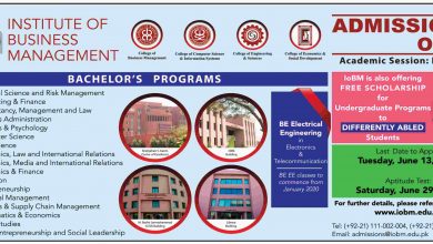 Institute Of Business Management Admissions 2026 IOBM Fall