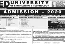 NED University Karachi Undergraduate Admission 2026