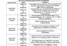 SPSC Revenue Qualifying Examination 2026 Date Sheet Schedule