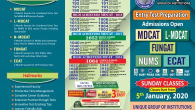 Unique Academy Lahore Entry Test Preparation Admission 2026