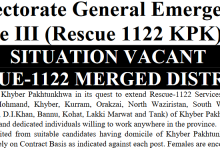 Rescue 1122 KPK Jobs 2026