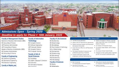 UCP Lahore Graduate Admissions 2026