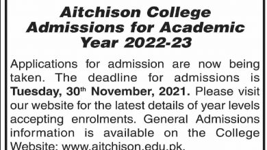 Aitchison College Lahore Admission 2026