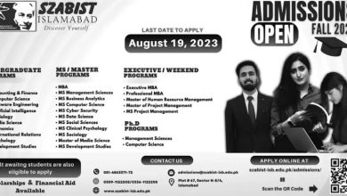 SZABIST Islamabad Admissions 2026 Fall 6 SZABIST Islamabad Admissions 2026 Fall
