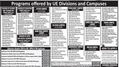 University of Education Lahore Admission 2026 9 University of Education Lahore Fall Admission 2026