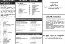 Kohat University KUST Admissions 2026 Spring