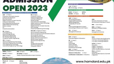 Hamdard University Karachi Admission Fall 2026