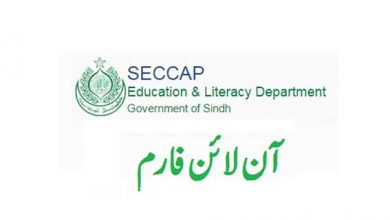 SECCAP Online Admission Form 2026 For College in Karachi CAP Form