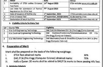 Government College of Technology GCT Peshawar Admission 2026 9 Government College of Technology GCT Peshawar Admission 2026